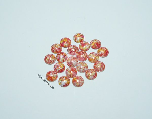 Dome Marmorizado - 6mm - Coral