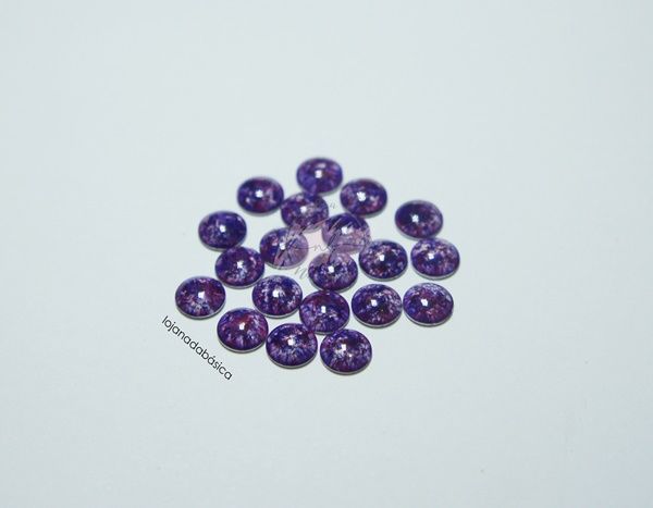 Dome Marmorizado – 6mm – Roxo