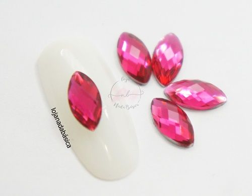 Navete Cristal Luxo - 5x10mm - Rosa