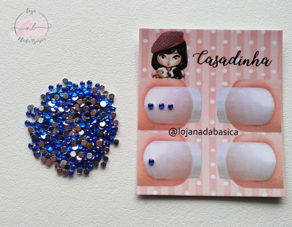 Mini Strass Cristal – 2mm – Azul Bic.