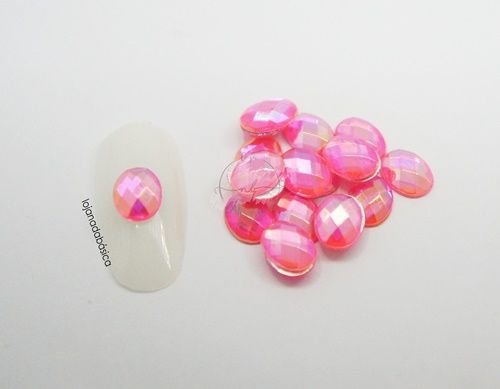 Oval - 5x8mm - Rosa Furta Cor