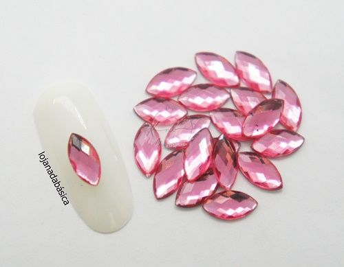 Navete Cristal - 5x10mm - Rosa Escuro