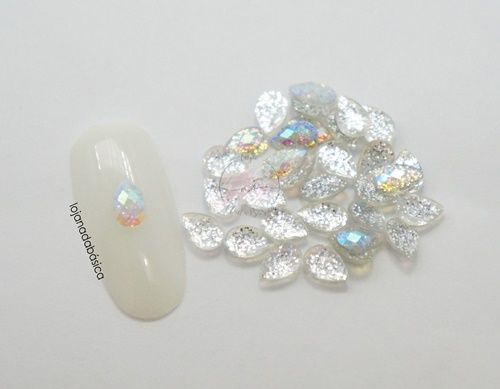 Gota - 3x6 - Facetada - Glitter Cristal