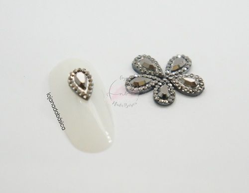 Gota - 4x8mm - Nude Indian Grey