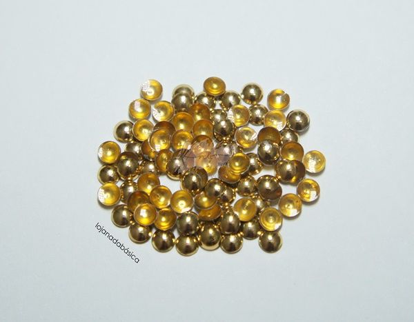 Dome Metal - 4mm - Dourado