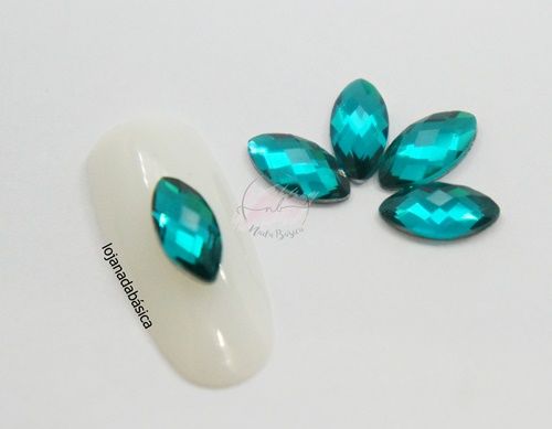 Navete Cristal Luxo - 5x10mm - Verde