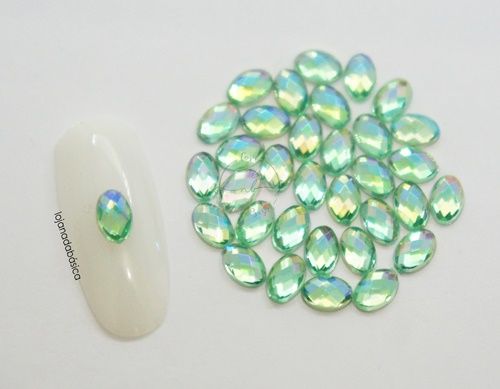 Oval - 4x6mm - Verde Furta Cor