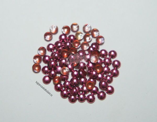 Dome Metal - 4mm - Rosa